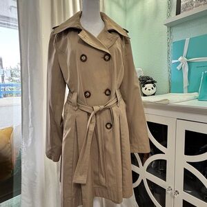 MICHAEL Michael Kors Tan Double-Breasted Trench Coat